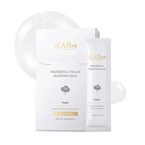 [d'Alba] Waterfull Vegan Sleeping Pack (Stick Type) | Trufferol™, 8D Hyaluronic, Mineral Barrier Gel