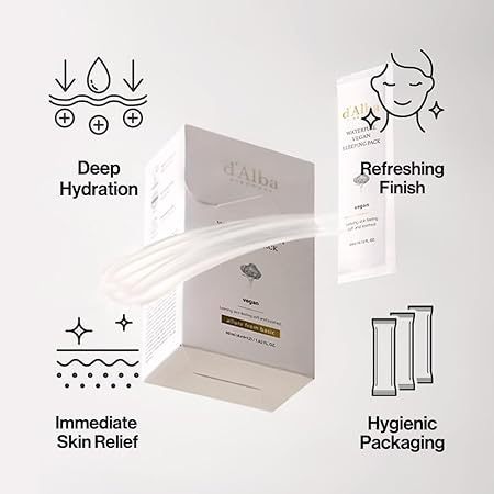 [d'Alba] Waterfull Vegan Sleeping Pack (Stick Type) | Trufferol™, 8D Hyaluronic, Mineral Barrier Gel