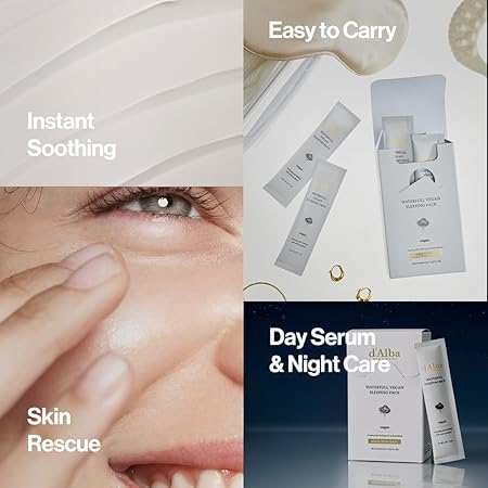 [d'Alba] Waterfull Vegan Sleeping Pack (Stick Type) | Trufferol™, 8D Hyaluronic, Mineral Barrier Gel