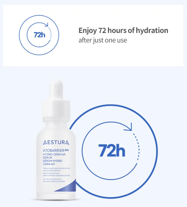 [Aestura] Atobarrier 365 Hydro Cera+HA Ampoule 30ml | Ceramide + Hyaluronic Hydrating Serum for Sensitive Skin