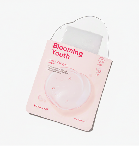 [BANILA CO] Blooming Youth Peach Collagen Mask(5ea) | Vegan Plumping & Dewy Glow