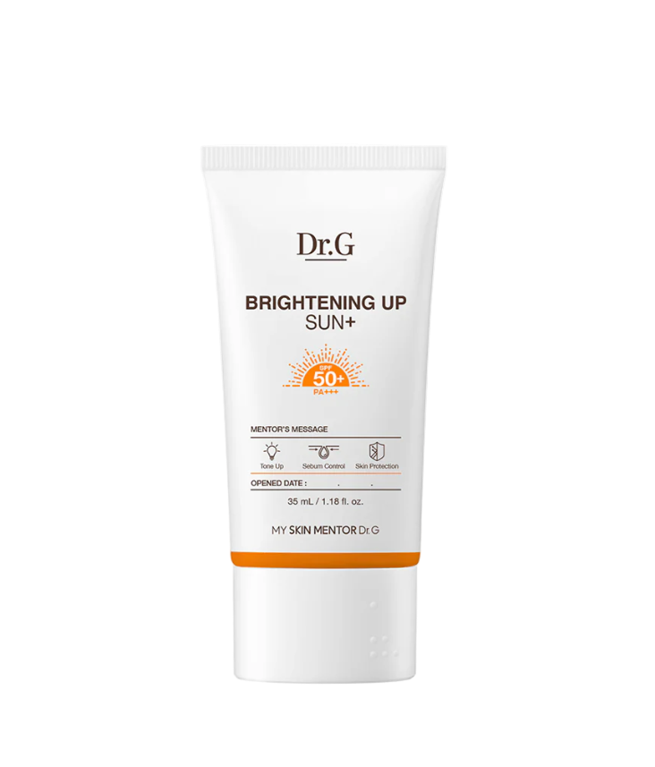 [Dr.G] Brightening Up Sun Plus 50ml | 5-Layer UV Defense, Peach Tone-Up Matte, Oil-Control