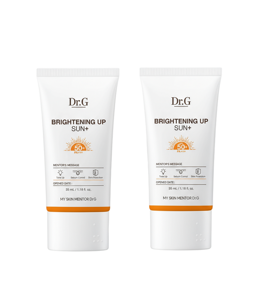 [Dr.G] Brightening Up Sun Plus 50ml (1+1 set) | 5-Layer UV Defense, Peach Tone-Up Matte, Oil-Control