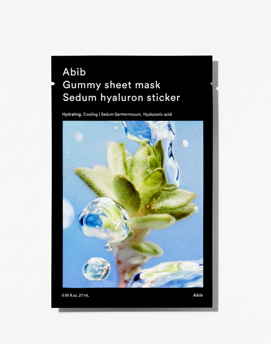 [Abib] Gummy Sheet Mask Sedum Hyaluron Sticker | Cooling Water-Cushion Glow
