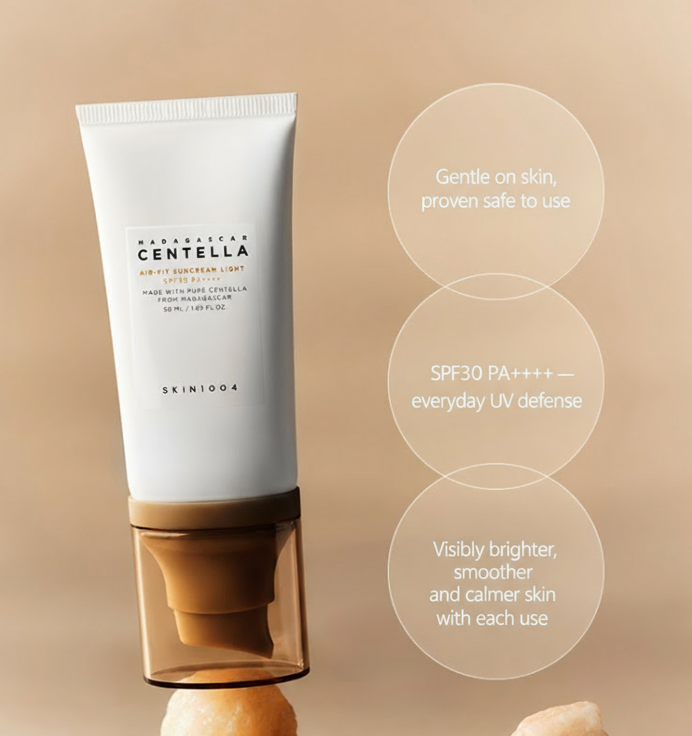 [Skin1004] Madagascar Centella Air-Fit Suncream Light | Mineral SPF30 PA++++