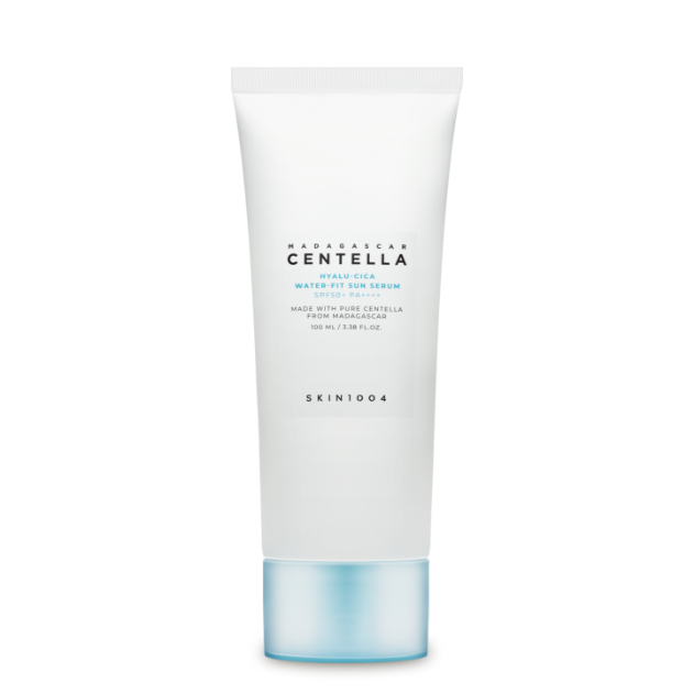 [Skin1004] Madagascar Centella Hyalu-Cica Water-Fit Sun Serum SPF50+ PA++++ (100 ml)| Dewy, Weightless Protection