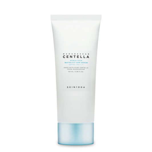 [Skin1004] Madagascar Centella Hyalu-Cica Water-Fit Sun Serum SPF50+ PA++++ (100 ml)| Dewy, Weightless Protection