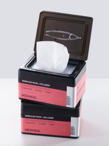 [MEDIHEAL] Derma 365 Collagen Mask (30 Masks) | Daily Firming & Hydrating