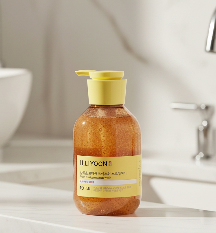 [ILLIYOON] Fresh Moisture Scrub Wash 400ml | Smooth Citrus Body Polish